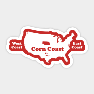 Nebraska Corn Coast T-shirt Sticker